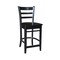 International Concepts 36 in. Solid Wood Round Extension Dining Table with 4 Counter Height Stools in Distressed Oak/Black K42-36RXT-23S4661724 - alternate 2
